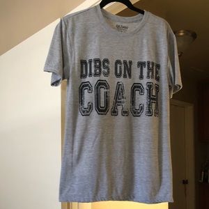 “DIBS ON THE COACH” feather grey unisex shirt